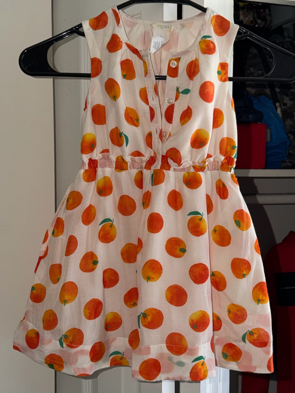 Crewcuts Summer Dress with Orange Fruit Print